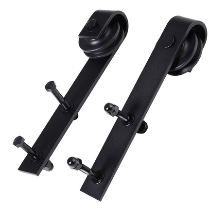 Sliding door fittings Set - 200cm Carbon steel Black