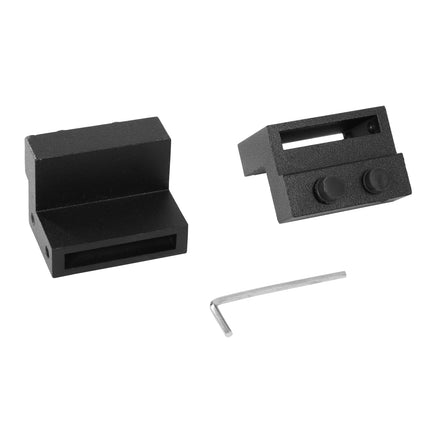 Sliding door hardware set, 200 cm, Carbon steel, Black