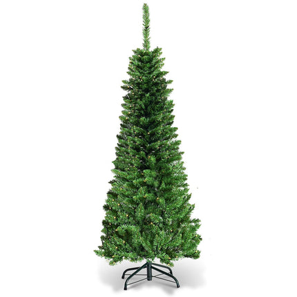 Slim 135cm Artificial Christmas Tree with LED Lights