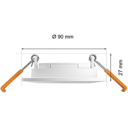 Slim Downlight S 90mm White and Color Ambiance White 3-pack