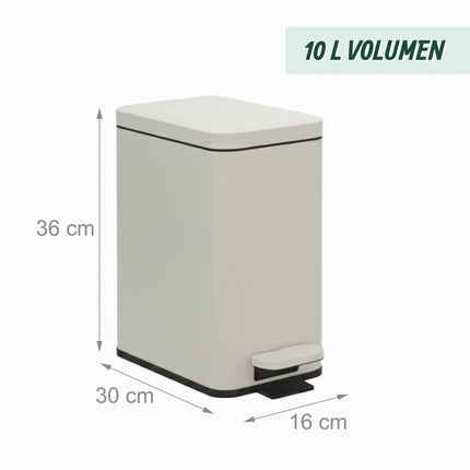 Slim Pedal Bin, 10L – Bathroom & Kitchen Waste