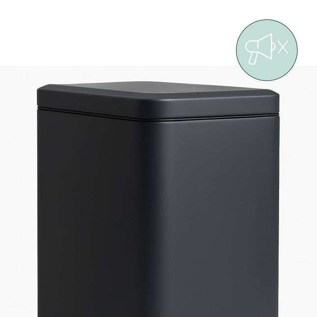 Kosz na śmieci Slim Pedal, 10 l - zamykany cicho, bez użycia rąk