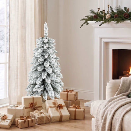 Slim White Artificial Christmas Tree, 90 cm, Snow-Flocked
