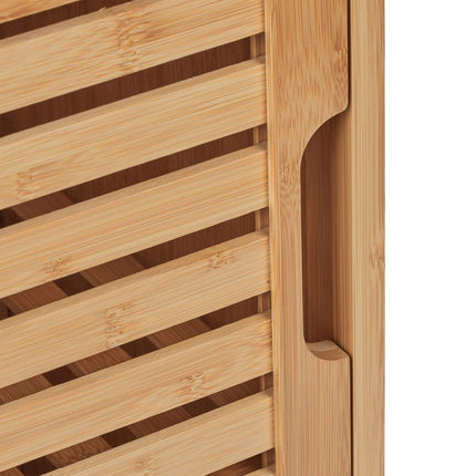 Slim bathroom cabinet made of bamboo