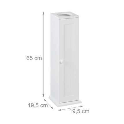 Slim toilet cabinet with 2 shelves