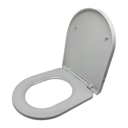 Slow-Close Duroplast Toilet Seat, Removable, Universal Fit