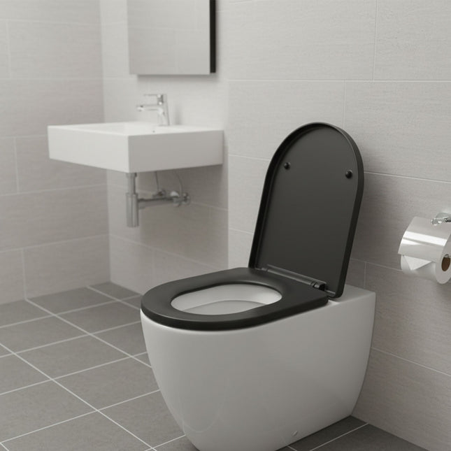 Slow-Close Duroplast Toilet Seat, Removable, Universal Fit