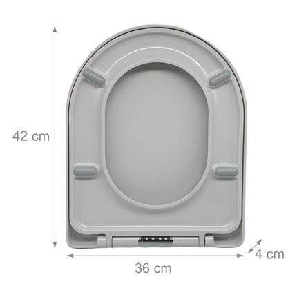Slow-Close Duroplast Toilet Seat, Removable, Universal Fit