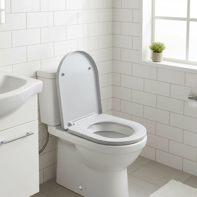Slow-Close Duroplast Toilet Seat, Removable, Universal Fit