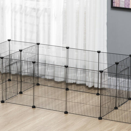 Small animal cage with 18 steel panels for guinea pigs