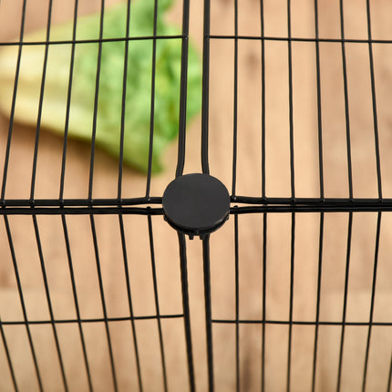 Outdoor small animal cage, metal with non-slip mat, 105x70x45 cm