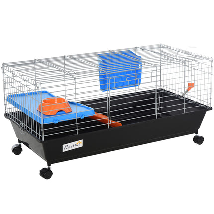 Rollable small animal cage, complete starter set, 89x44x43 Cm