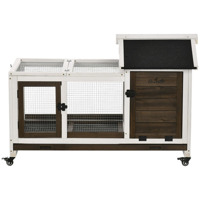Small Animal Hutch with Wheels, 108 x 58 x 73.5 cm
