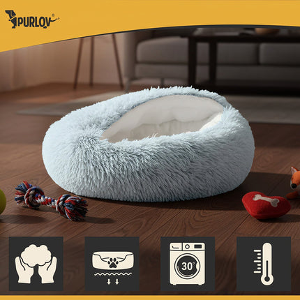 Small Pet Bed with Roof, Non-Slip, 44x38 cm