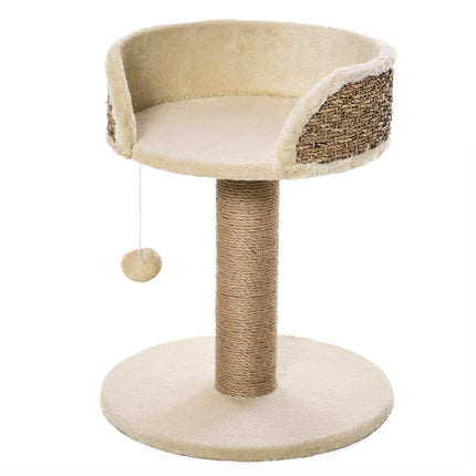 Cat scratching post with jute and play ball, 49 cm