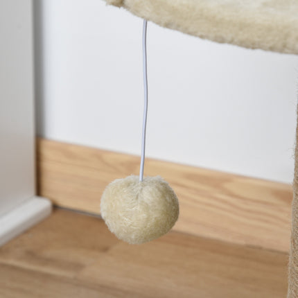 Cat scratching post with jute and play ball, 49 cm