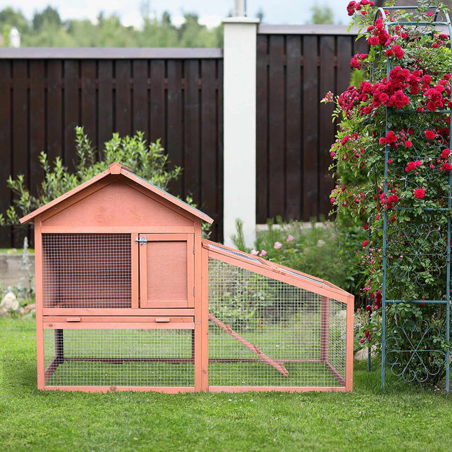 Double decker outdoor cage for small animals, spruce - 144x64.5x100 cm