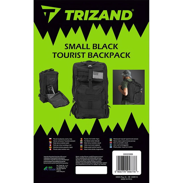 Small black tourist backpack 23089
