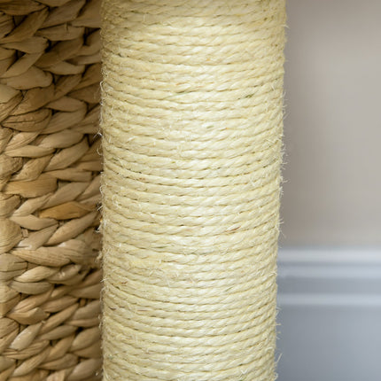 Cat scratching post with cave and bed, 74 cm, Beige