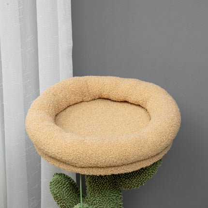 Cat scratching post with stimulation ball, 40x35x72 cm, brown