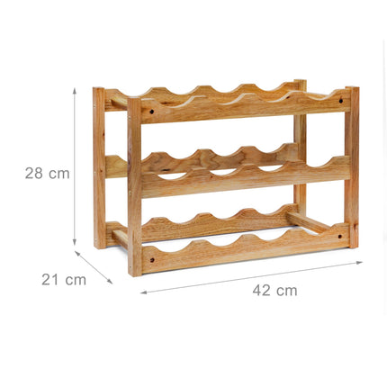 Small wine rack in walnut
