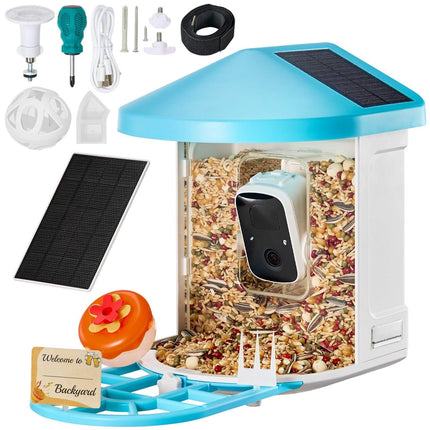 Smart Bird Feeder With Camera – 2K Solar, AI Bird ID