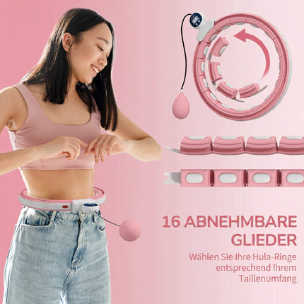 Smart Hula Hoop with Weighted Ball, 16 Adjustable Links