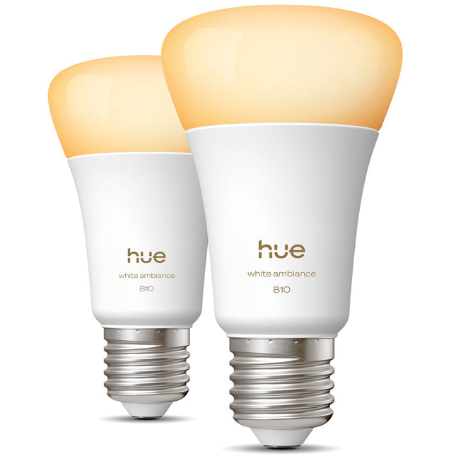 Smart LED Bulb E27 810lm, White Ambiance, 2-Pack