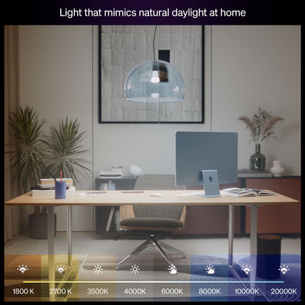 Smart LED Bulb E27 810lm, White Ambiance, 2-Pack
