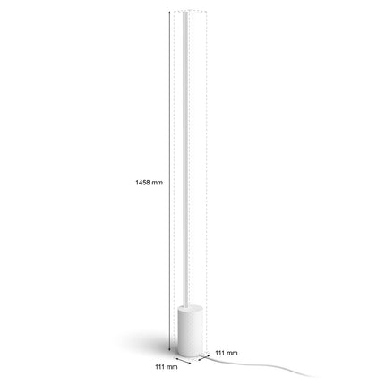 Smart LED Floor Lamp, White & Color Ambiance, Bluetooth Control