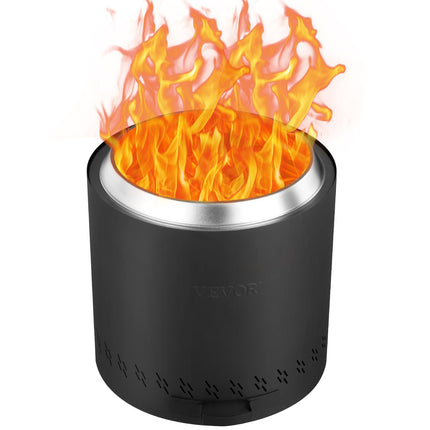 Smokeless Fire Pit, 15.8 In Wood-Burning Stainless Steel