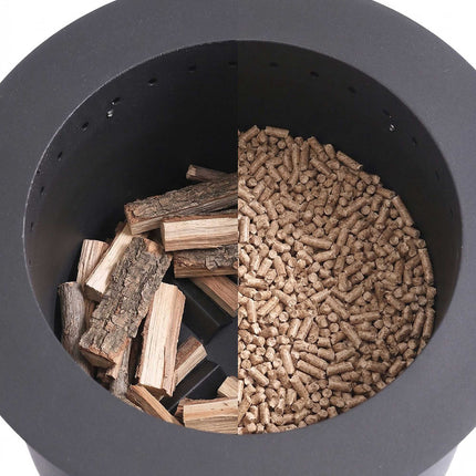 Smokeless Fire Pit, 56 cm Steel, Dual-Chamber Burn