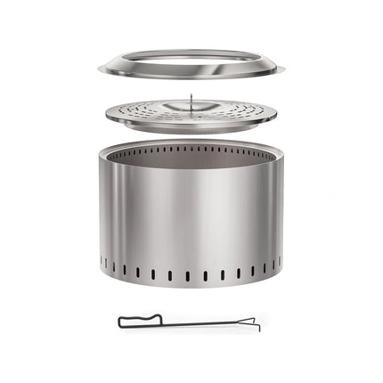 Smokeless Stainless Steel Fire Bowl, 40 x 49 cm