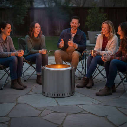 Smokeless Stainless Steel Fire Bowl, 40 x 49 cm