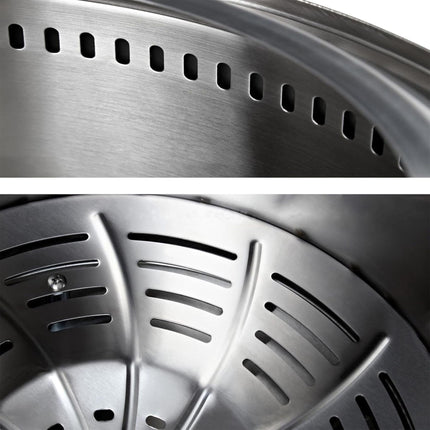 Smokeless Stainless Steel Fire Bowl, 40 x 49 cm