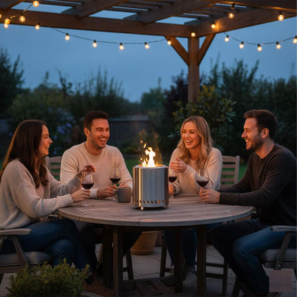 Smokeless Stainless Steel Tabletop Fire Pit Ø22.5 cm