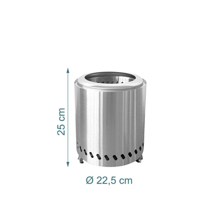 Smokeless Stainless Steel Tabletop Fire Pit Ø22.5 cm