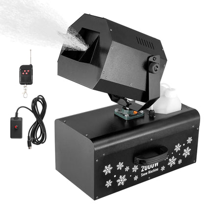 Snow Machine 2000W, 5L Tank, Wired and Wireless Remote, 90° Oscillation
