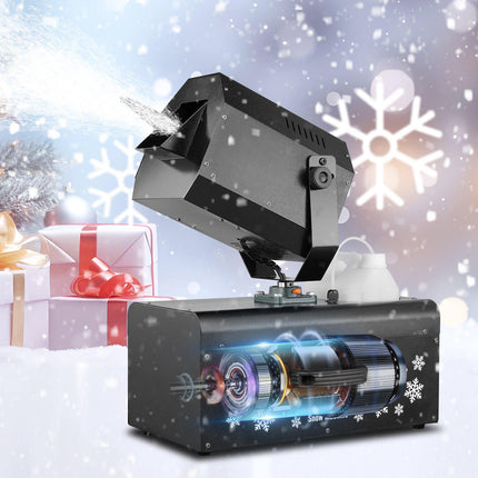 Snow Machine 2000W, 5L Tank, Wired and Wireless Remote, 90° Oscillation