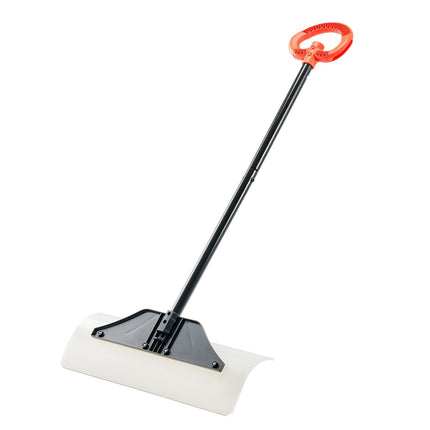 Snow Pusher Shovel, 24-Inch HDPE Blade, Ergonomic Grip