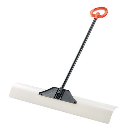 Snow Pusher Shovel, 48-Inch HDPE Blade, Metal Edge
