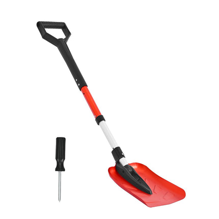 Snow Shovel, Foldable Aluminum, D-Grip, 36-40 in Adjustable