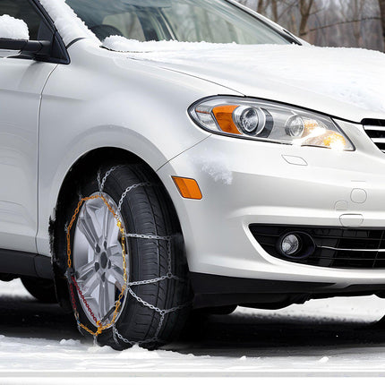 Snow Tire Chains 2-Pack, Manganese Steel, For Cars SUVs