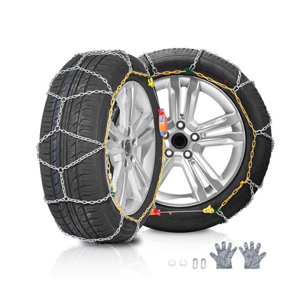 Snow Tire Chains, Manganese Alloy Steel, Set of 2