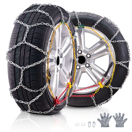 Snow Tire Chains, Manganese Steel, 2-Pack for Cars SUVs