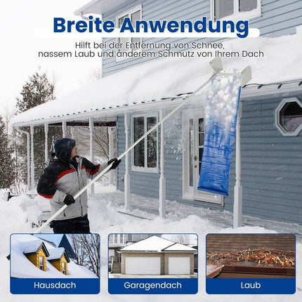 Snow clearer for roof Roof snow clearer with telescopic handle and non-slip handle 624 x 44 x 23 cm