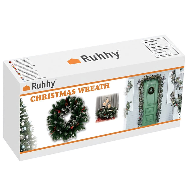 Snow-covered Christmas wreath Ruhhy 22302