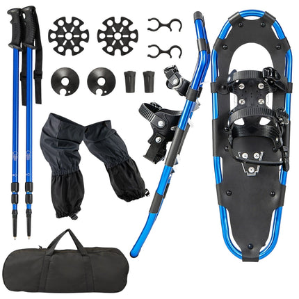 Snowshoe Set with Adjustable Poles, 78 cm, Navy Blue