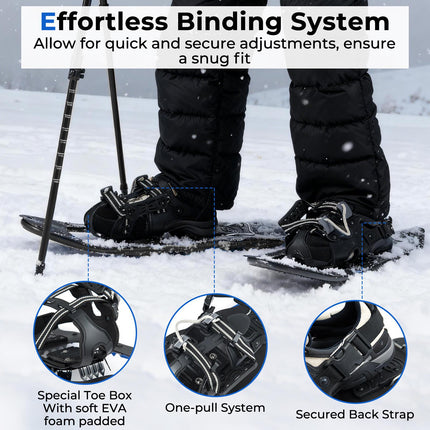 Snowshoes With Trekking Poles, 54cm, EU 35-40
