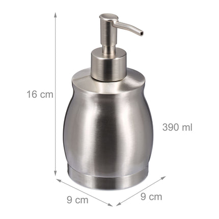Soap pump in stainless steel 390 ml
